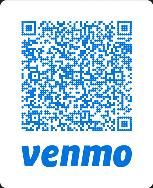 Venmo QR code for Sideline Wood Engraving @sidelinewoodengraving