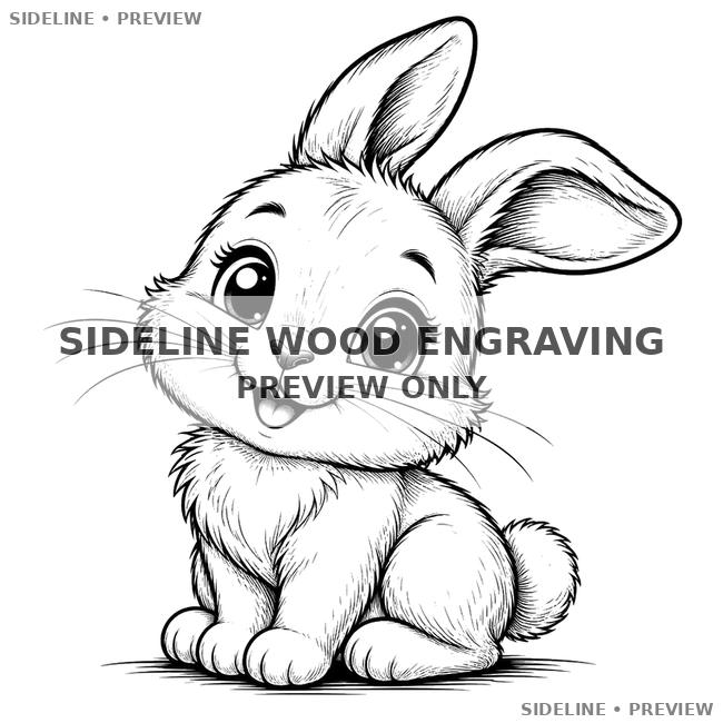 Cute Baby Bunny Sketch