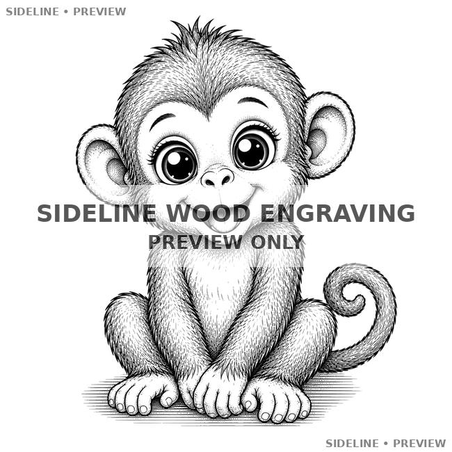 Cute Baby Monkey With A Big Smile