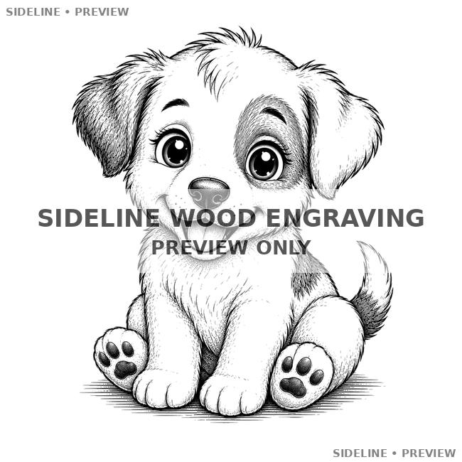 Cute Cartoon Puppy Sketch