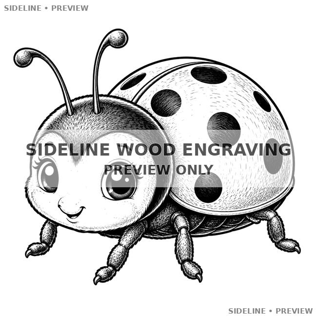 Cute Smiling Ladybug Illustration