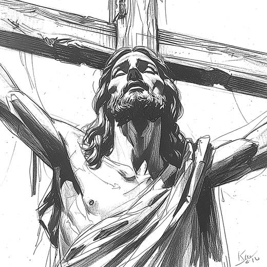 Jesus Apond The Cross 01