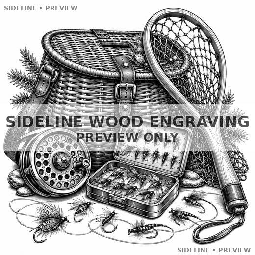 Classic Fly Fishing Gear Still Life