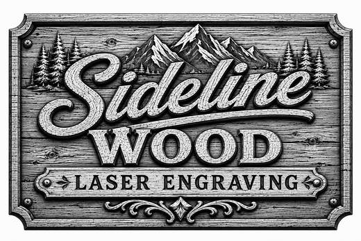 Rustic Mountain Wood Engraving Sign