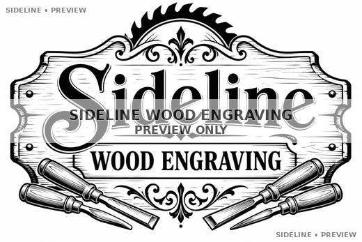 Wood Engraving Vintage Emblem Design