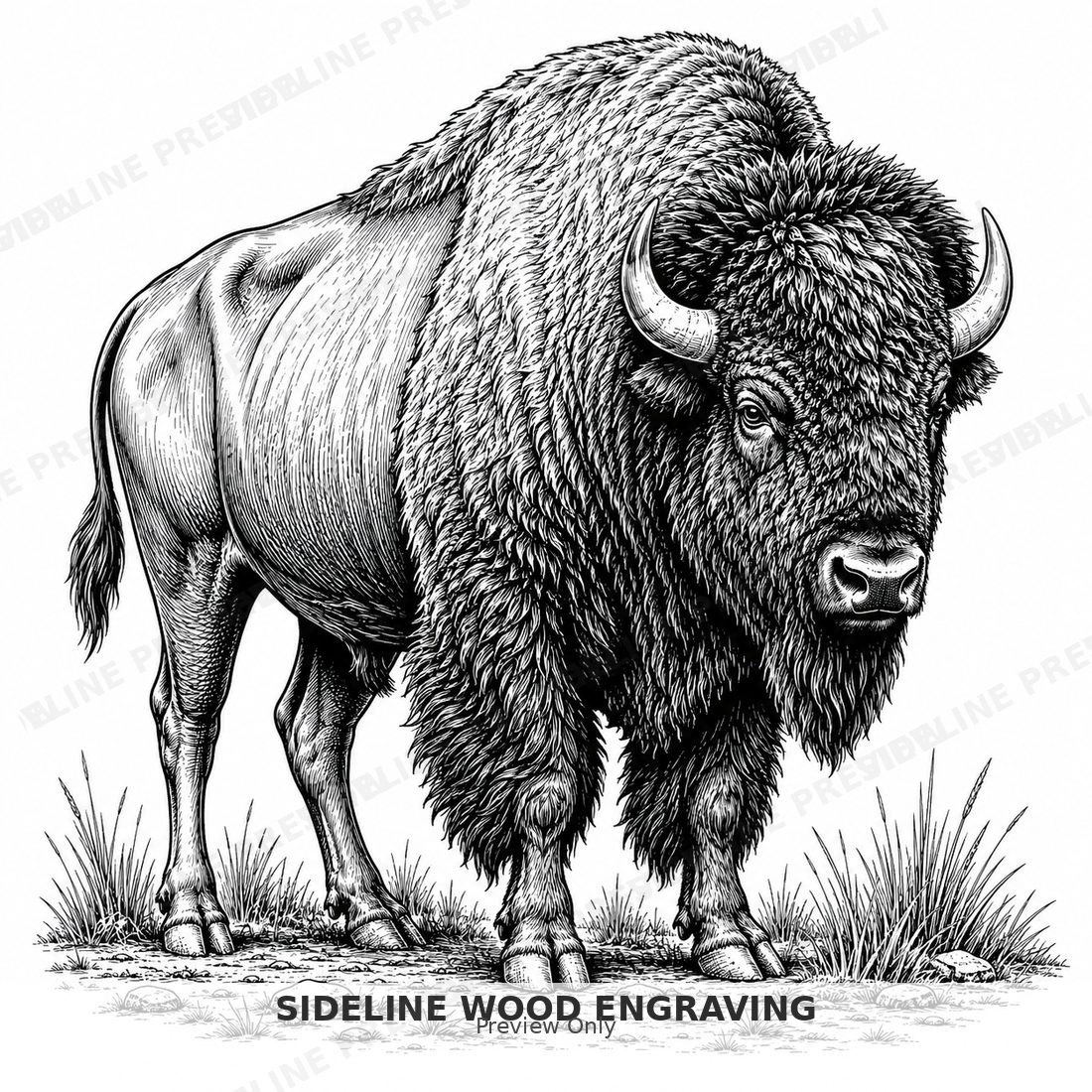 Majestic bison in raw detail