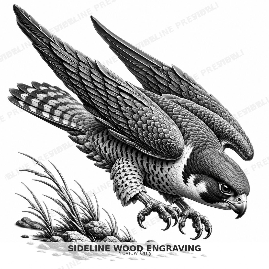 Peregrine falcon's dramatic dive
